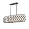 Z-Lite Harden Linear Chandelier, 10-Light, 13 In.W x 43 In.L x 11.75 In.H, Matte Black/White 1948-42L-MB - alternate 4